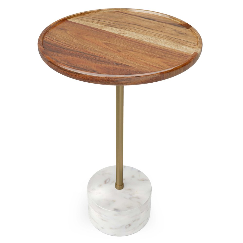 Natural Iron Round End Table - 23-inch