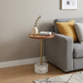 Natural Iron Round End Table - 23-inch