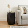 Black Solid Wood Free Form End Table - 21-inch