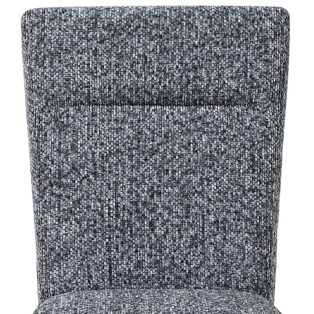 Set of Two Gray and Brown Upholstered Dining Side Chairs