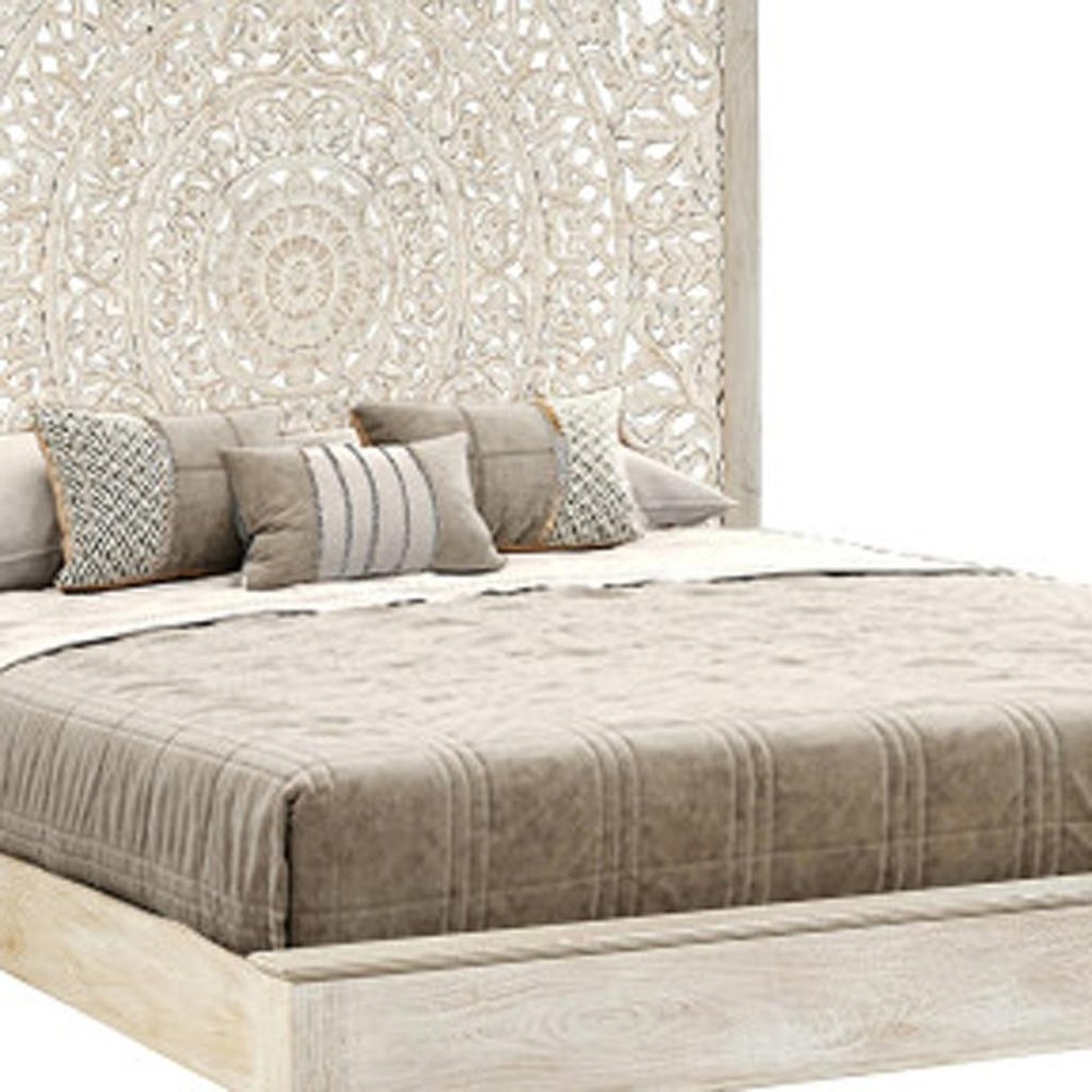 Three Piece White Solid Wood Bedroom Set