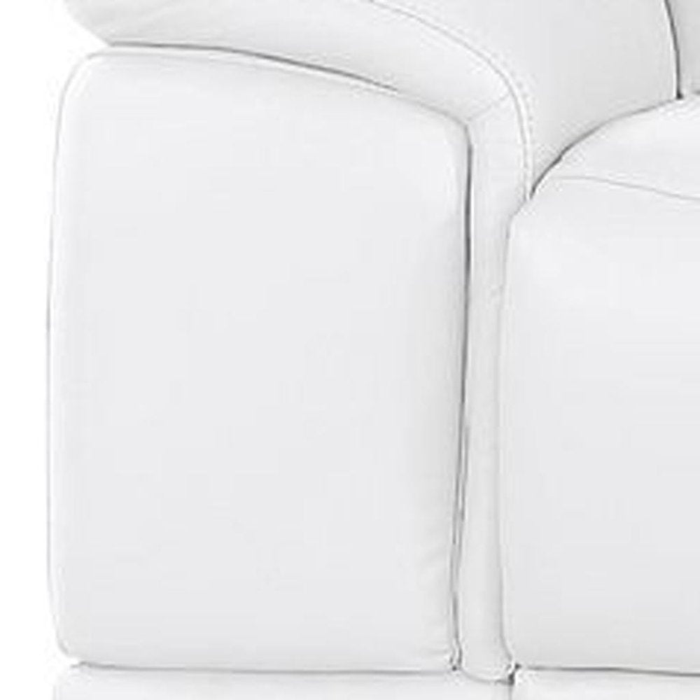 Black Top Grain Leather Reclining USB Sofa and Storage - 134-inch