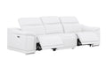 Two Piece White Genuine Leather Four Person Seating Set