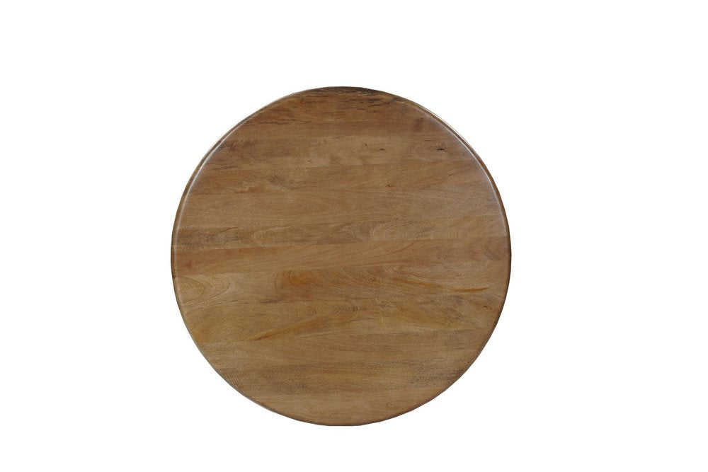 Natural Solid Wood Pedestal Base Round Top Dining Table - 48-inch