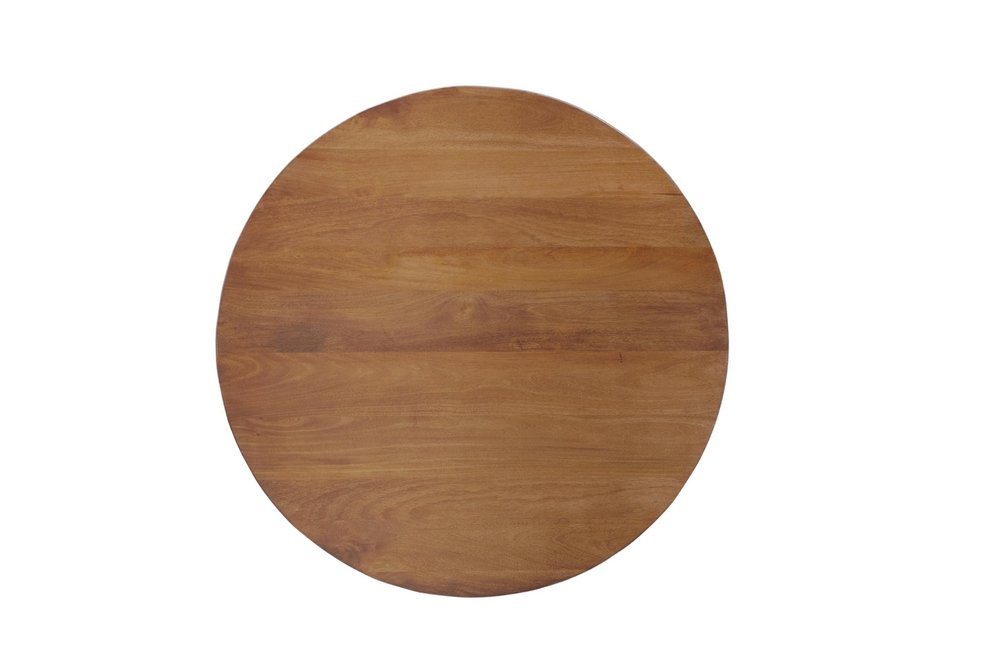 Brown Solid Wood Pedestal Base Round Top Dining Table - 54-inch