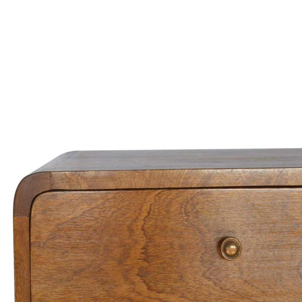 Brown Solid Wood Floating Nightstand - 18-inch