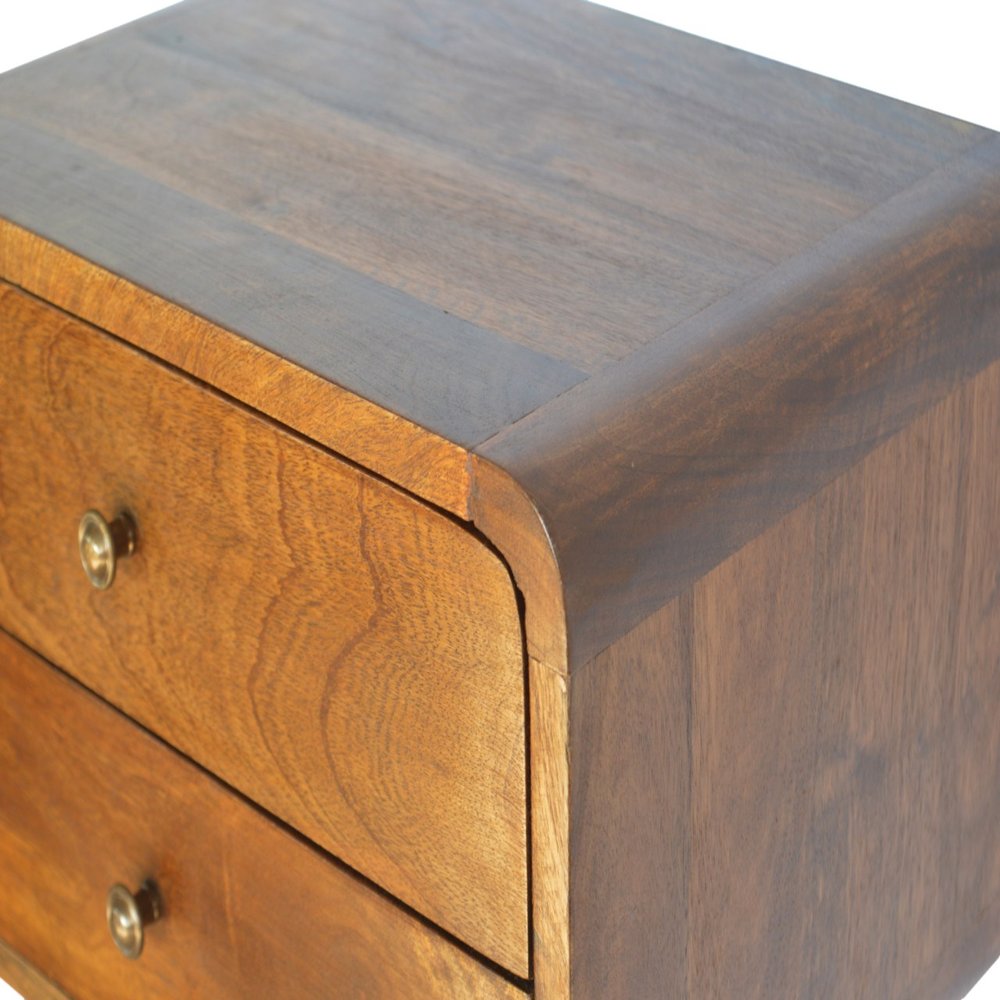 Brown Solid Wood Floating Nightstand - 18-inch