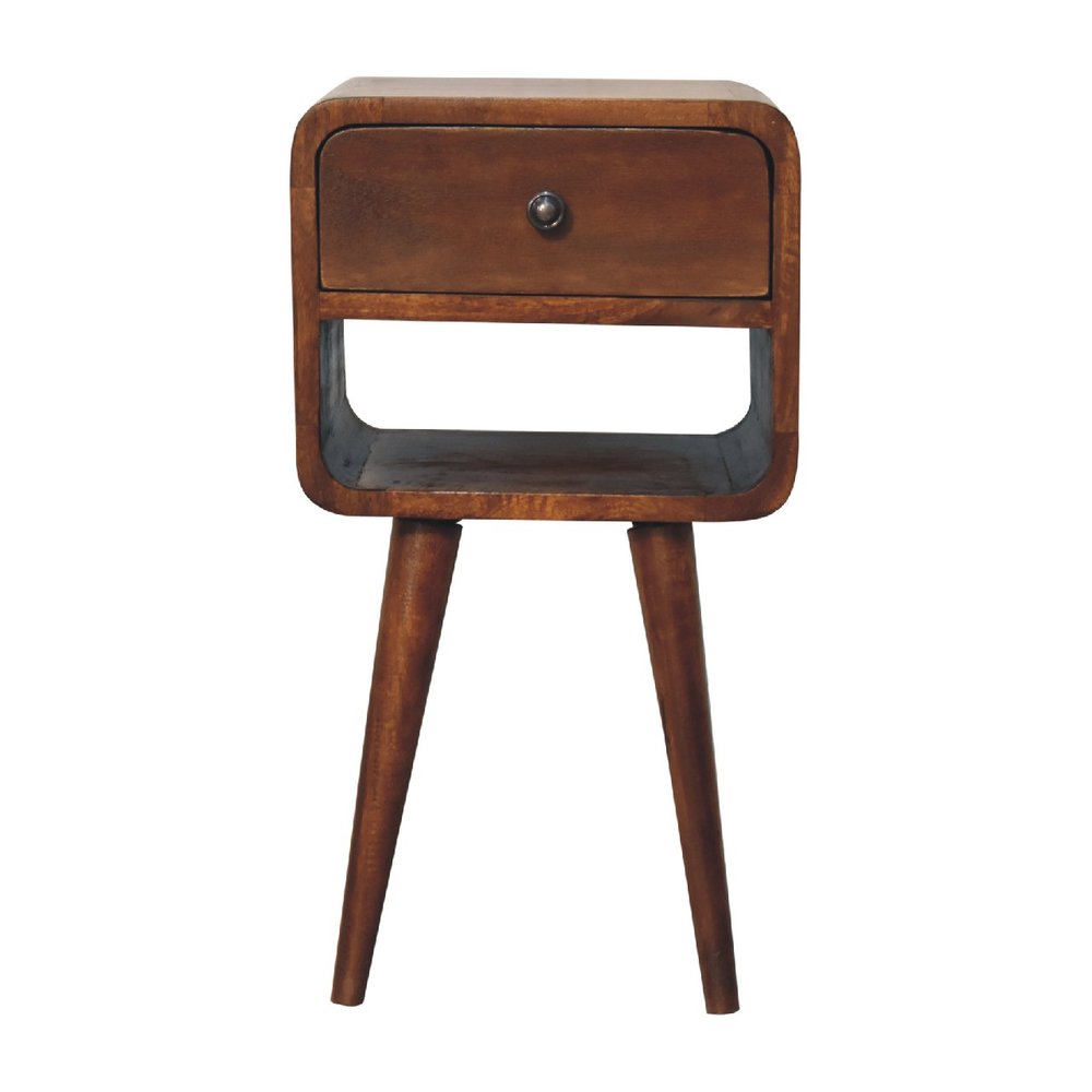 Chestnut Solid Wood One Drawer Nightstand - 22-inch