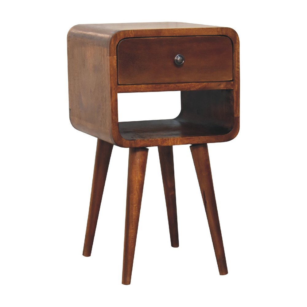 Chestnut Solid Wood One Drawer Nightstand - 22-inch