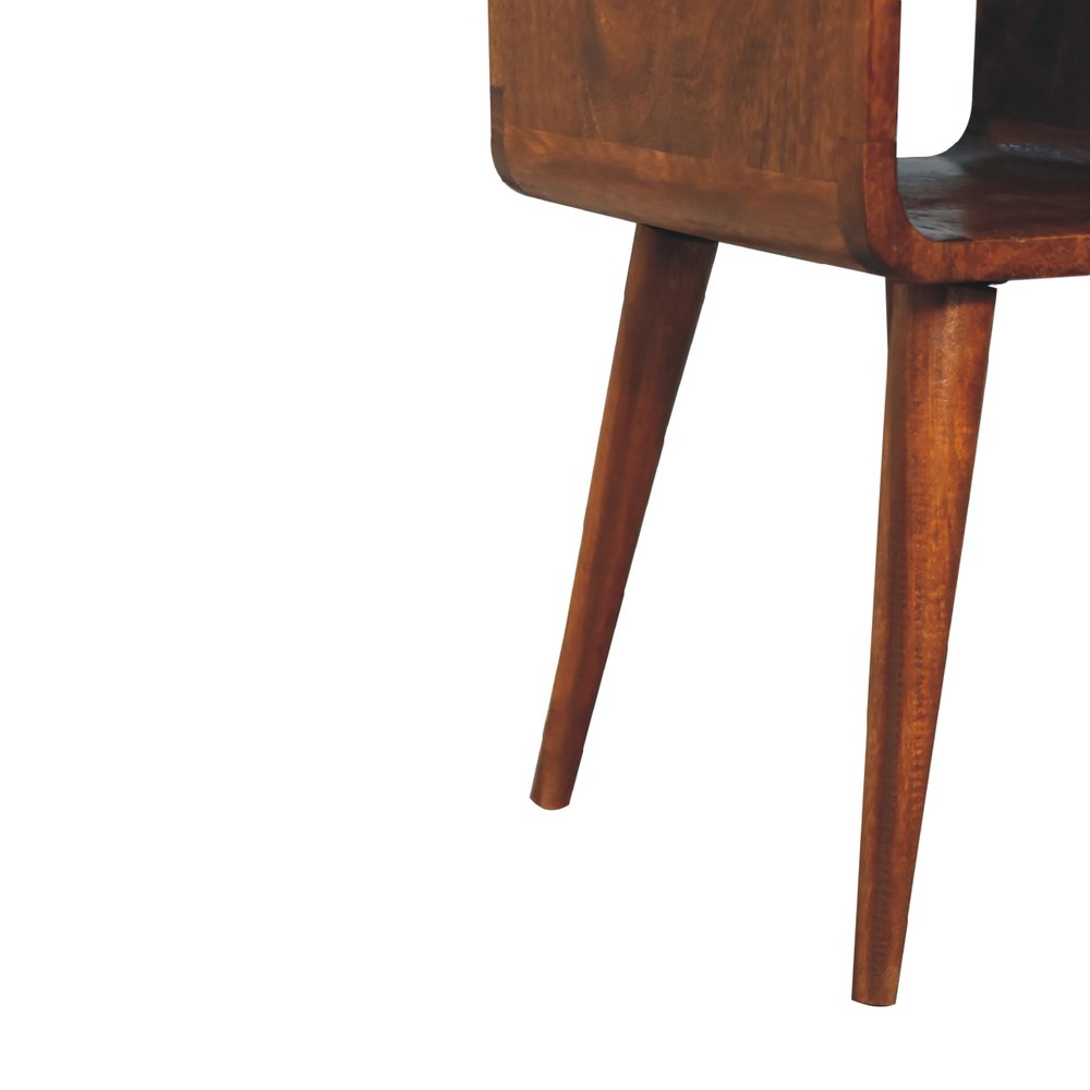 Chestnut Solid Wood One Drawer Nightstand - 22-inch