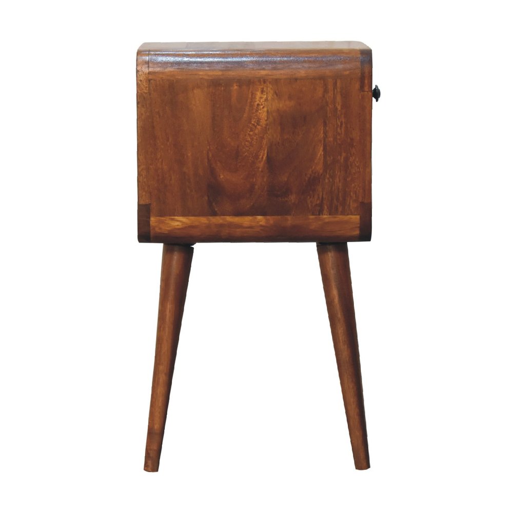 Chestnut Solid Wood One Drawer Nightstand - 22-inch