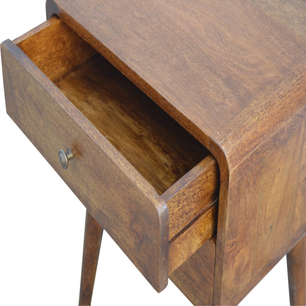 Chestnut Solid Wood Two Drawer Nightstand - 22-inch