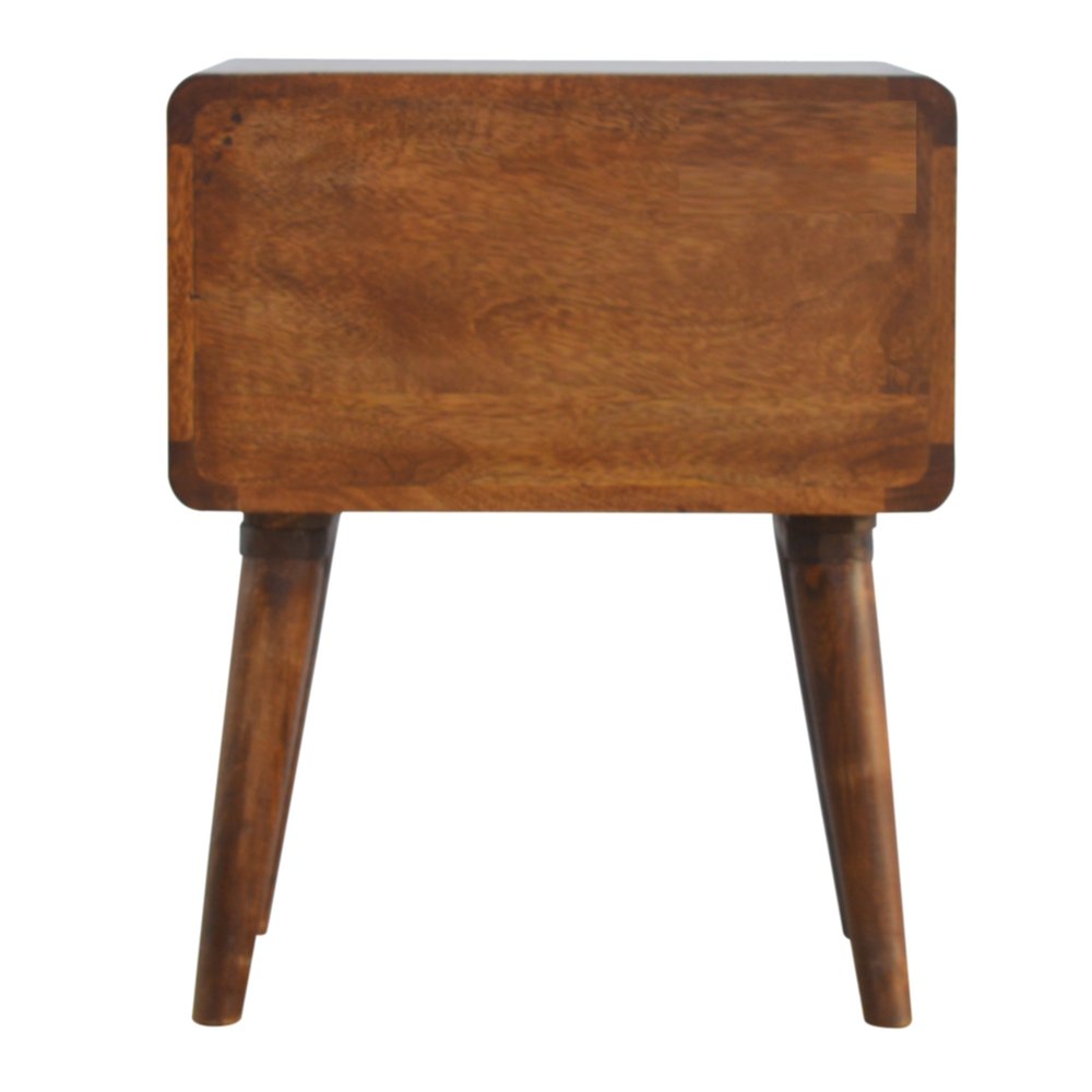 Chestnut Solid Wood Two Drawer Nightstand - 22-inch