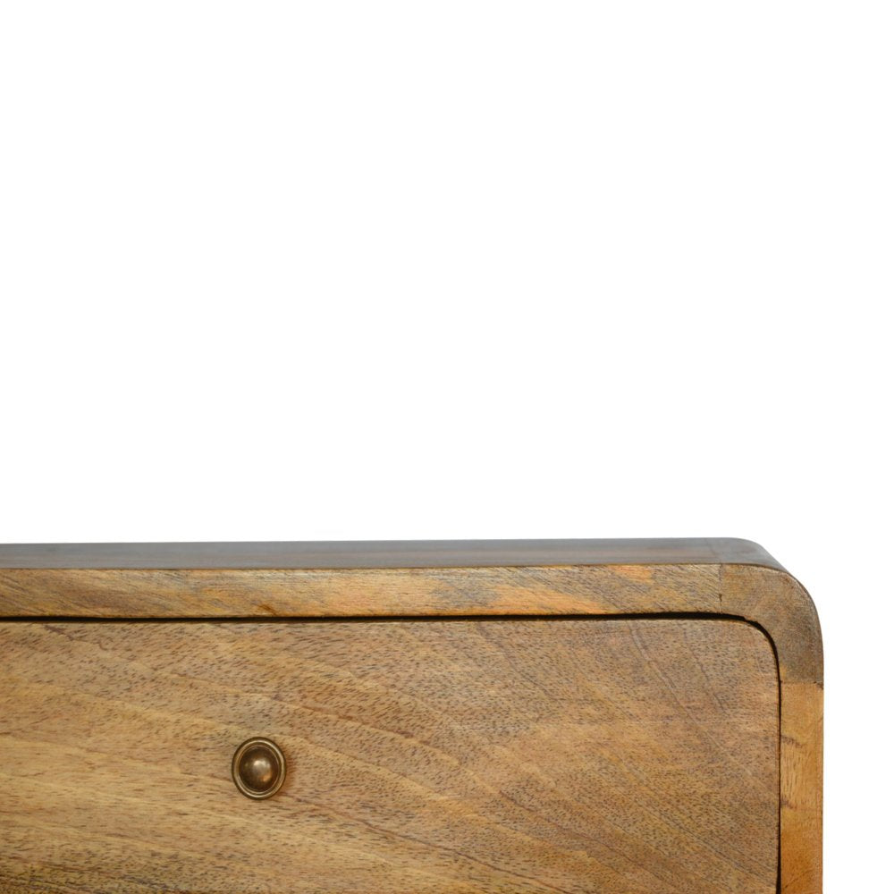 Natural Solid Wood One Drawer Floating Nightstand - 18-inch
