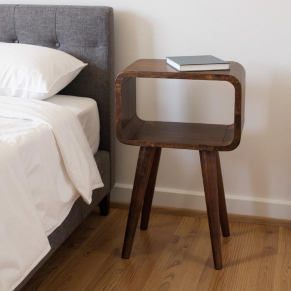 Chestnut Solid Wood Open Nightstand - 20-inch
