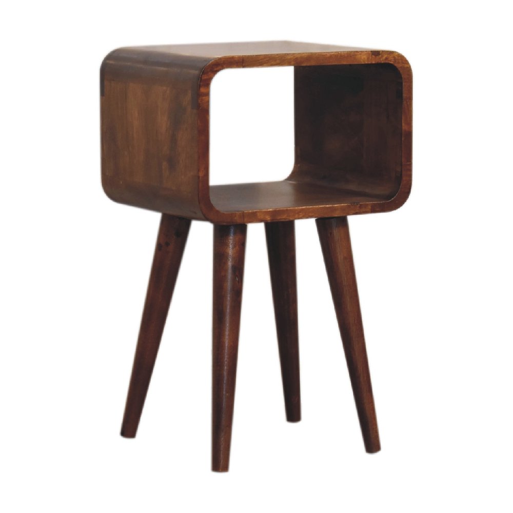 Chestnut Solid Wood Open Nightstand - 20-inch