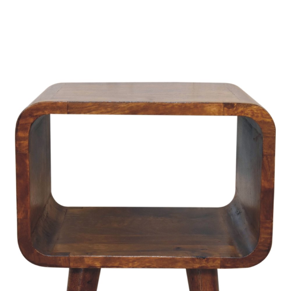 Chestnut Solid Wood Open Nightstand - 20-inch