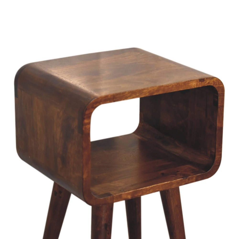 Chestnut Solid Wood Open Nightstand - 20-inch