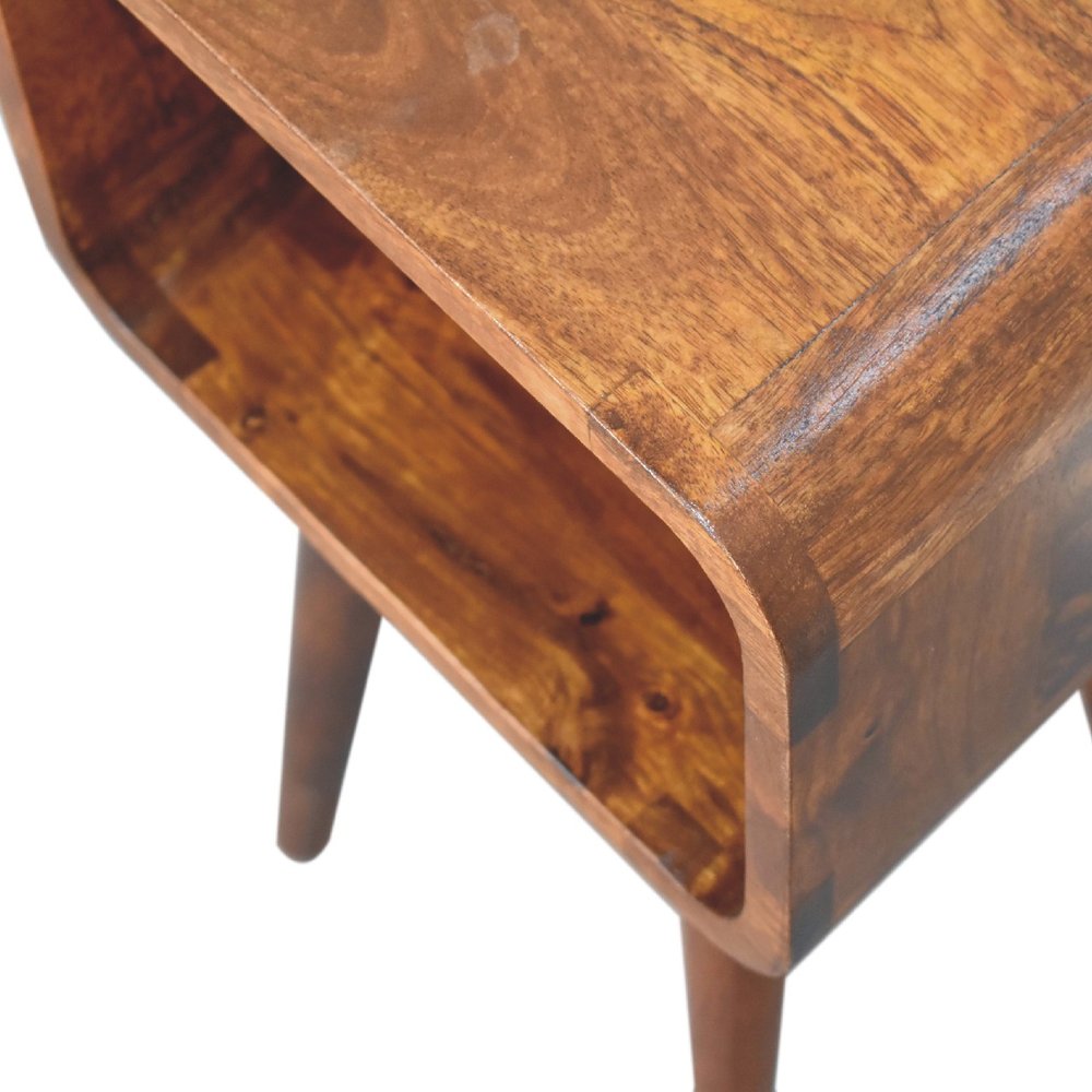 Chestnut Solid Wood Open Nightstand - 20-inch