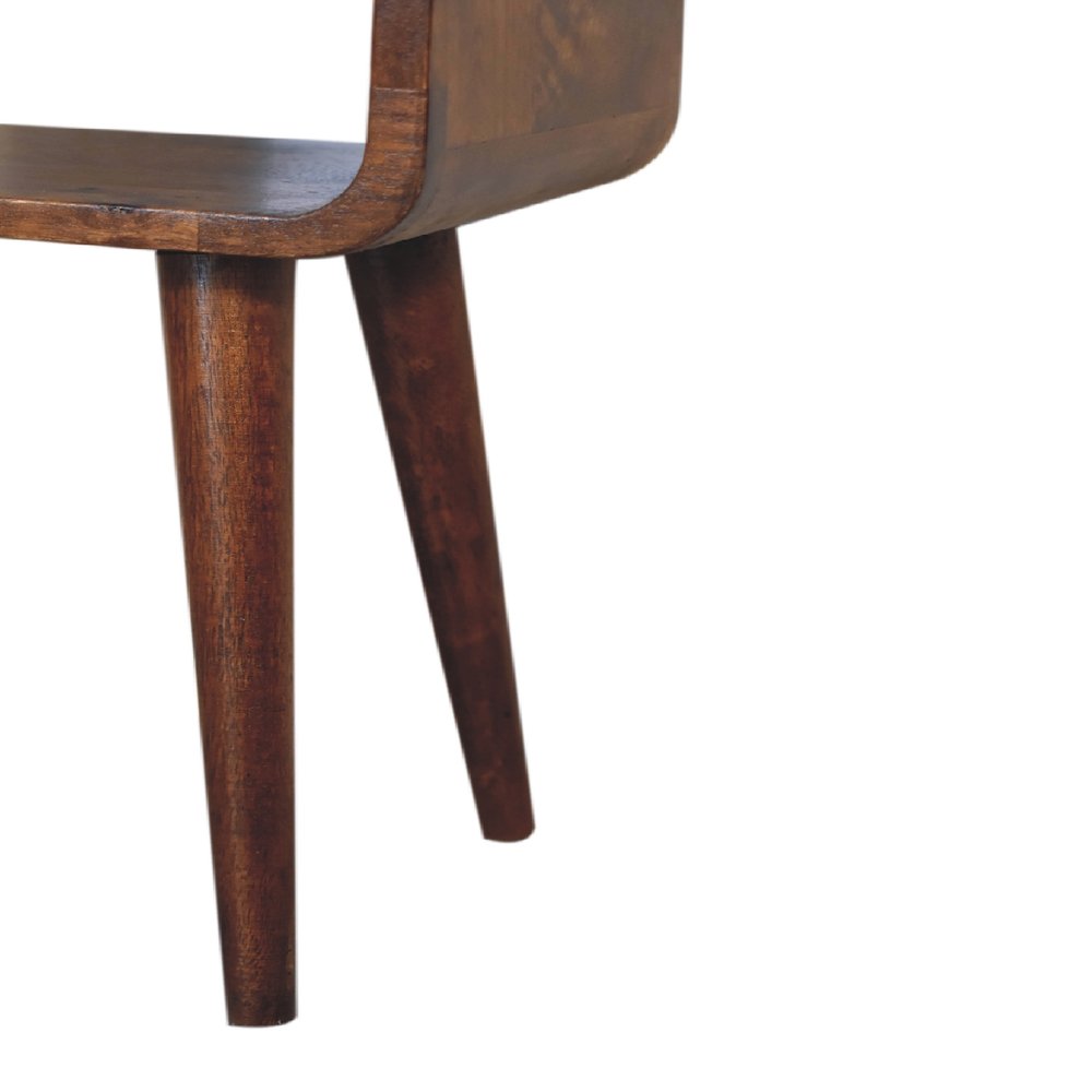 Chestnut Solid Wood Open Nightstand - 20-inch