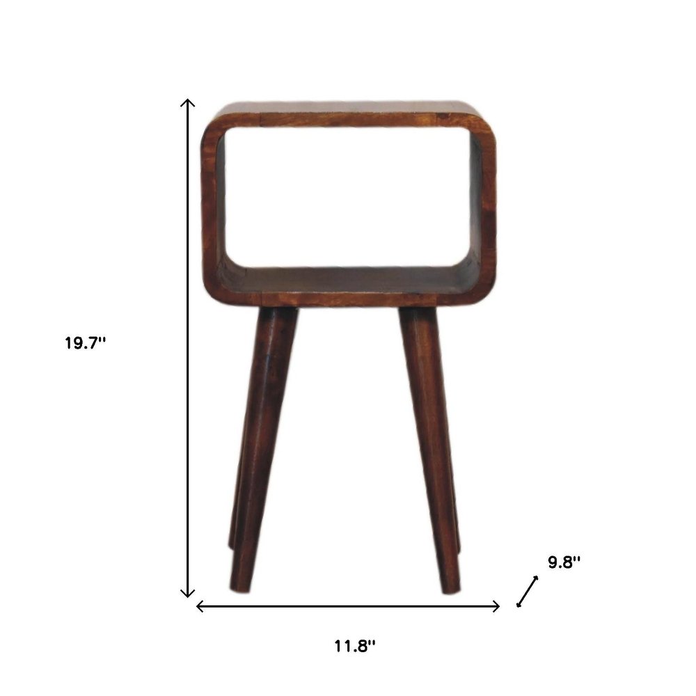Chestnut Solid Wood Open Nightstand - 20-inch