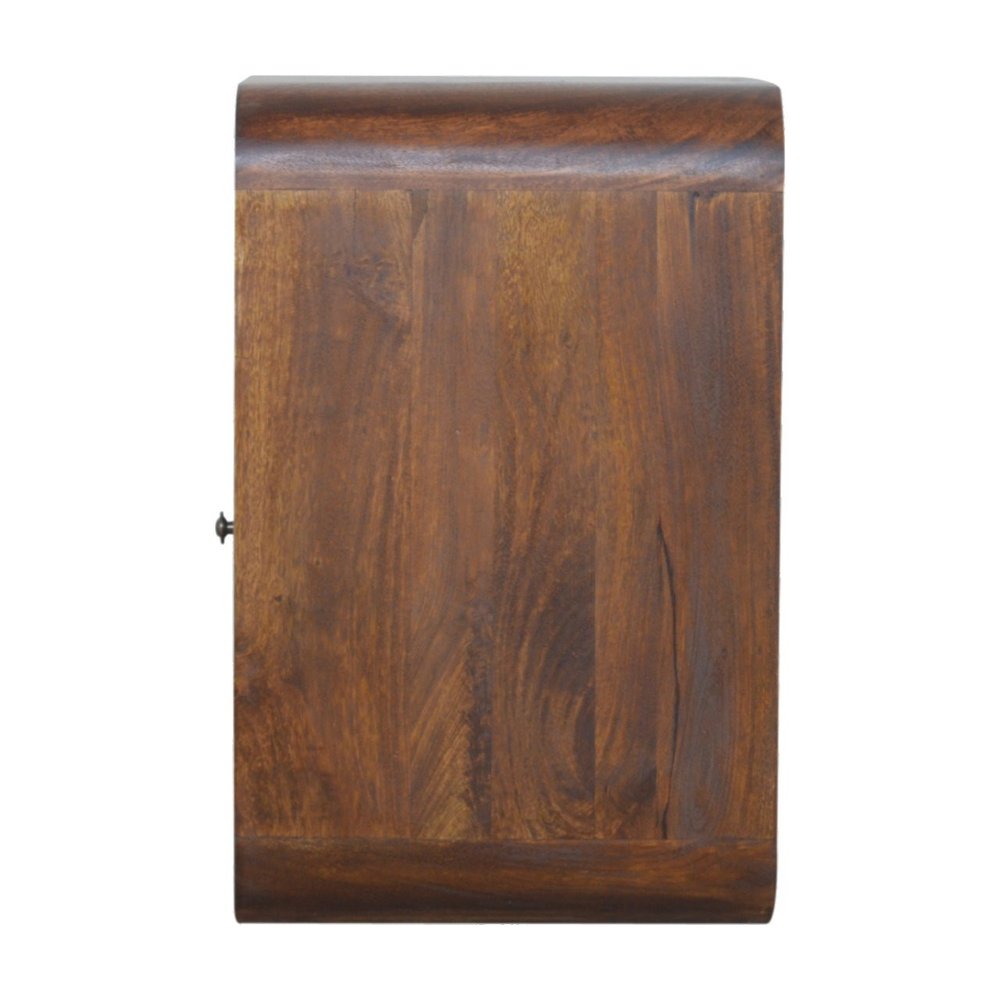 Brown Solid Wood One Drawer Nightstand - 22-inch