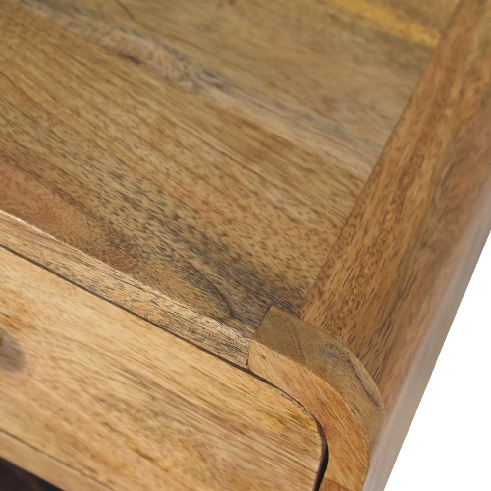 Oak Solid Wood One Drawer Floating Nightstand - 12-inch