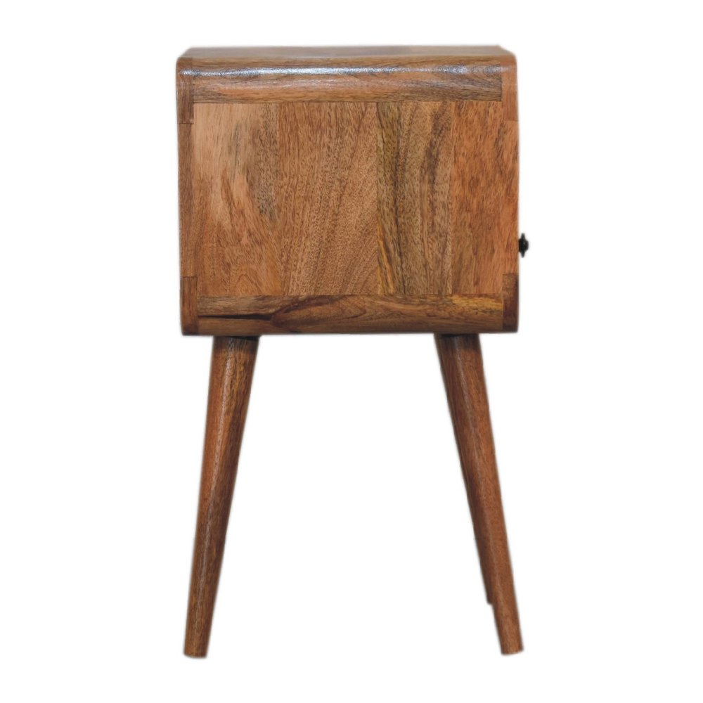 Oak Solid Wood Square One Drawer Nightstand - 22-inch