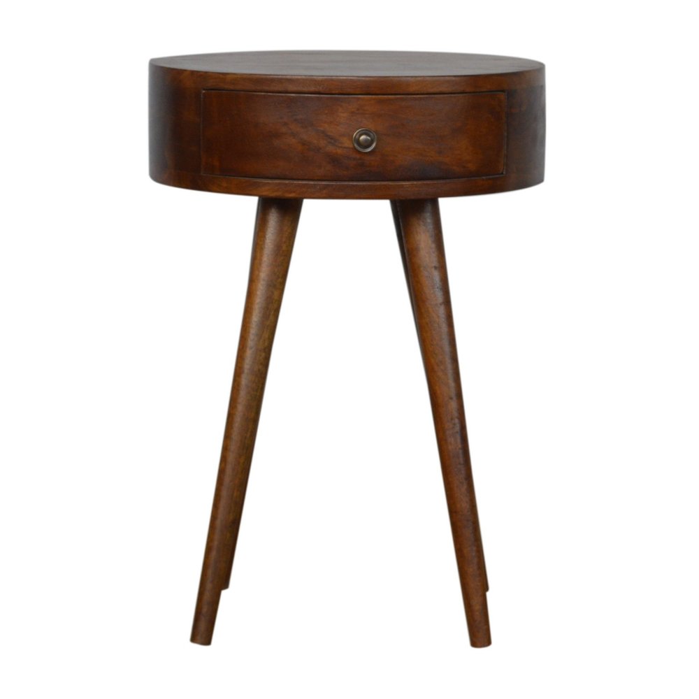 Chestnut Solid Wood One Drawer Nightstand - 22-inch
