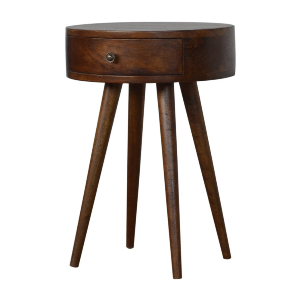 Chestnut Solid Wood One Drawer Nightstand - 22-inch