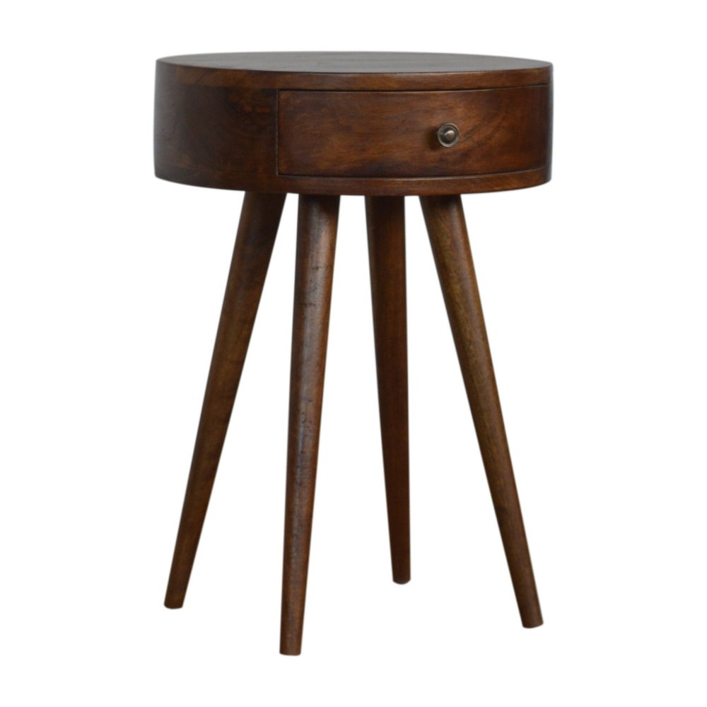Chestnut Solid Wood One Drawer Nightstand - 22-inch