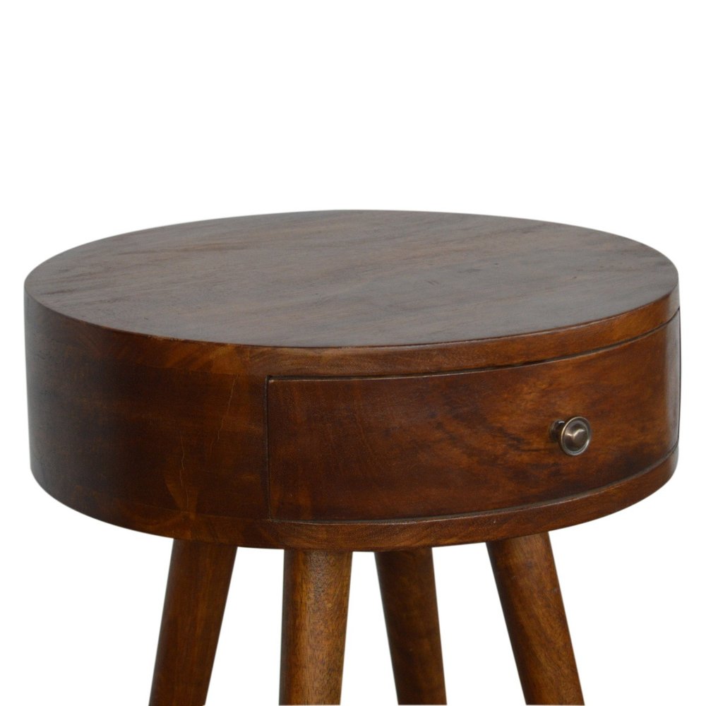 Chestnut Solid Wood One Drawer Nightstand - 22-inch