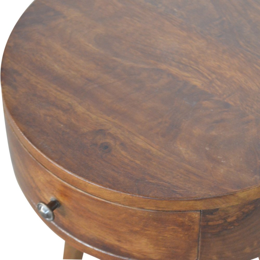 Chestnut Solid Wood One Drawer Nightstand - 22-inch