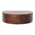 Brown Solid Wood One Drawer Floating Nightstand - 22-inch