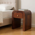 Chestnut Solid Wood One Drawer Nightstand - 16-inch