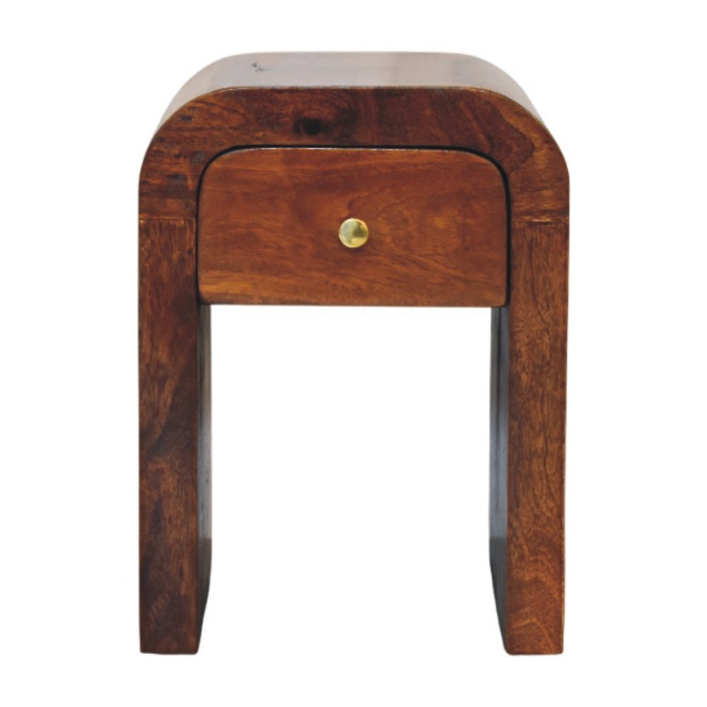 Chestnut Solid Wood One Drawer Nightstand - 16-inch
