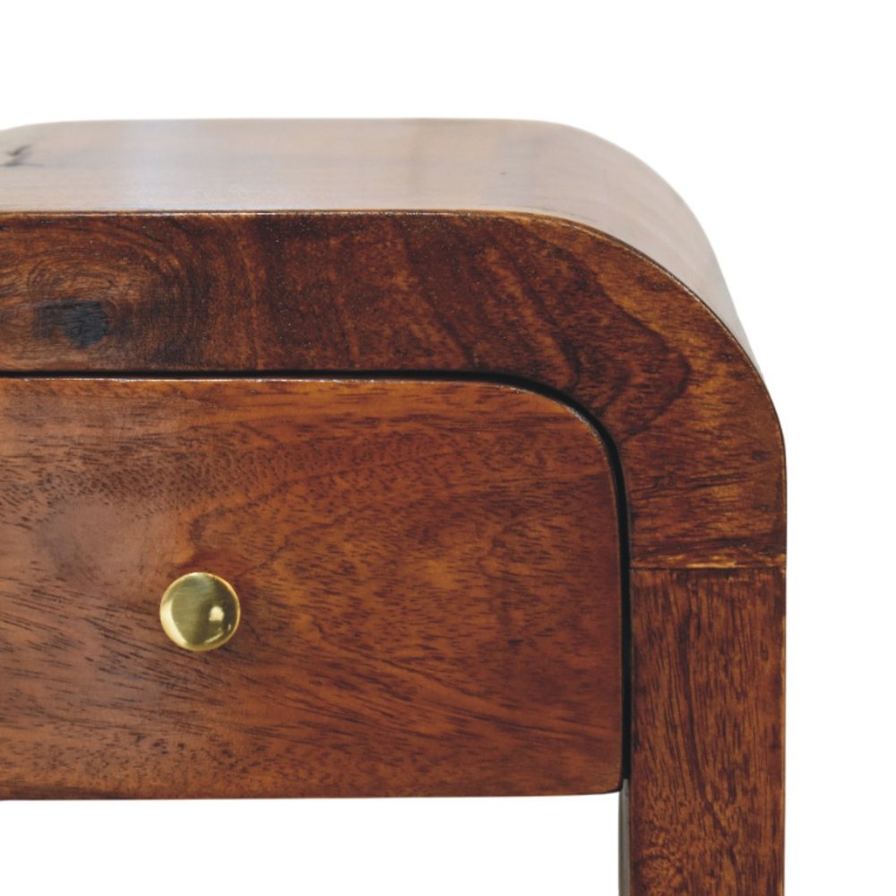 Chestnut Solid Wood One Drawer Nightstand - 16-inch
