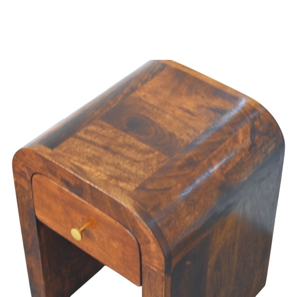 Chestnut Solid Wood One Drawer Nightstand - 16-inch