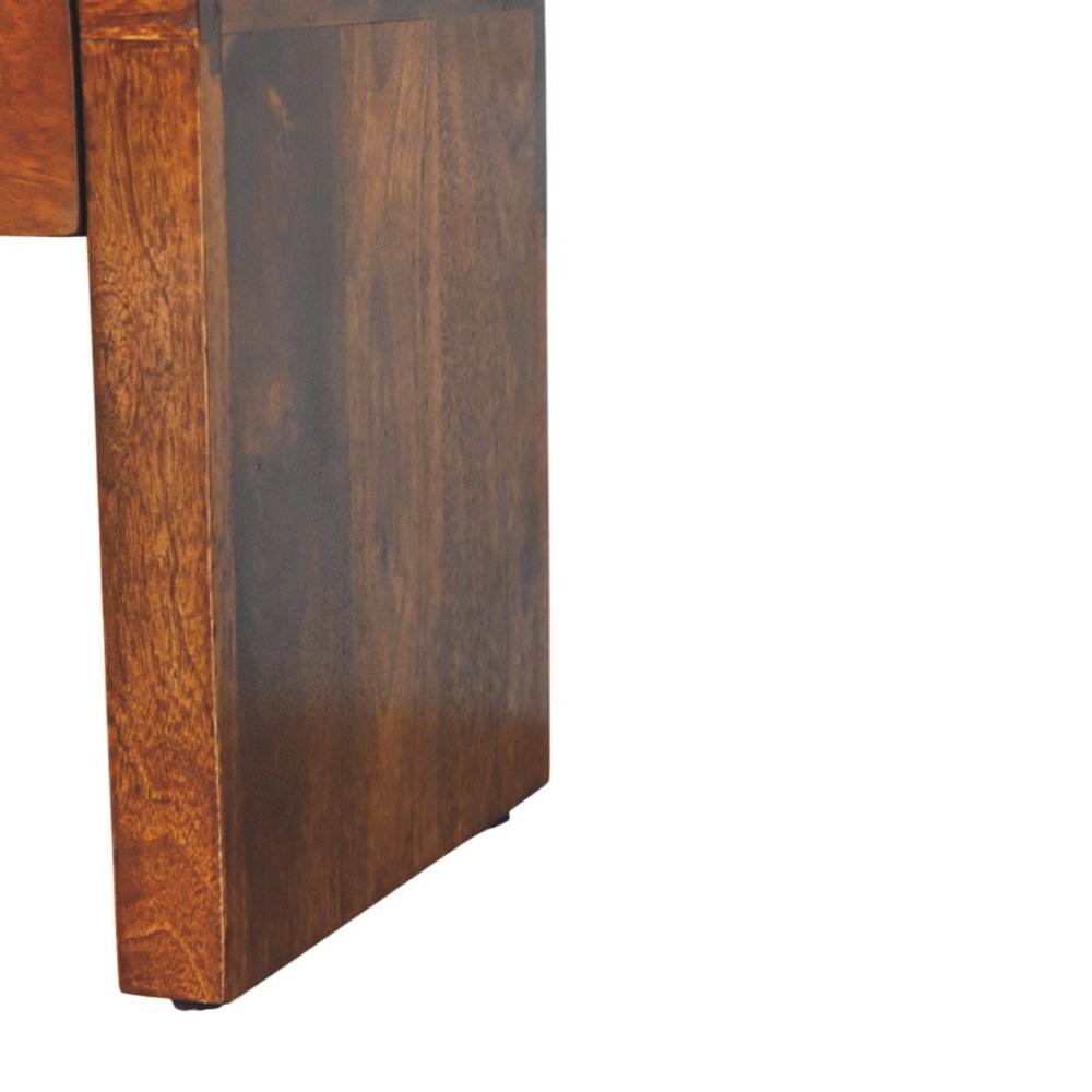 Chestnut Solid Wood One Drawer Nightstand - 16-inch