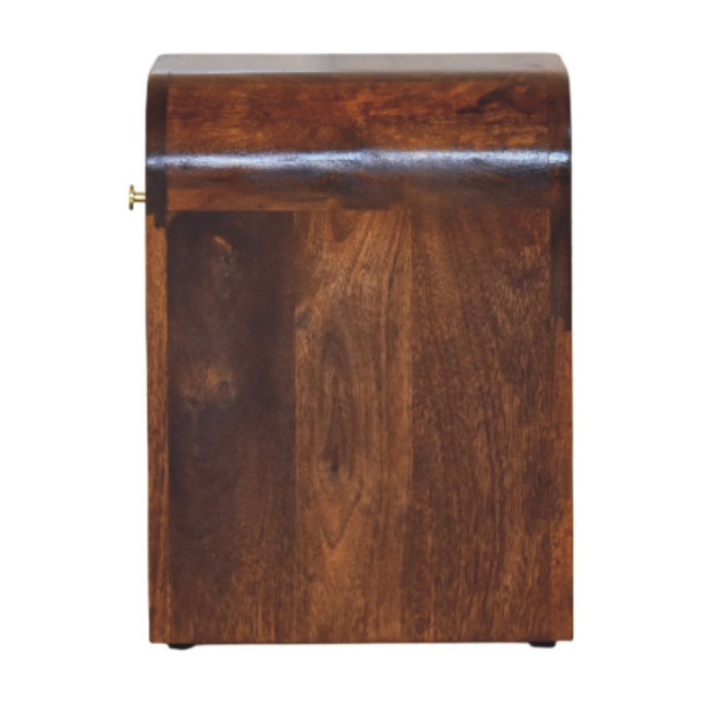 Chestnut Solid Wood One Drawer Nightstand - 16-inch