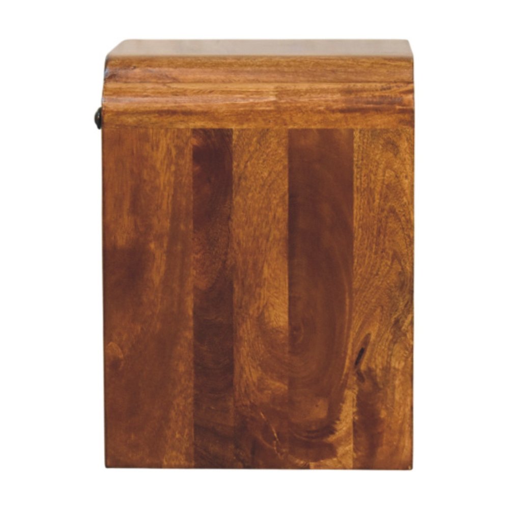 Chestnut Solid Wood One Drawer Scallop Edge Nightstand - 16-inch