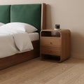 Chestnut Solid Wood Two Drawer Nightstand - 22-inch