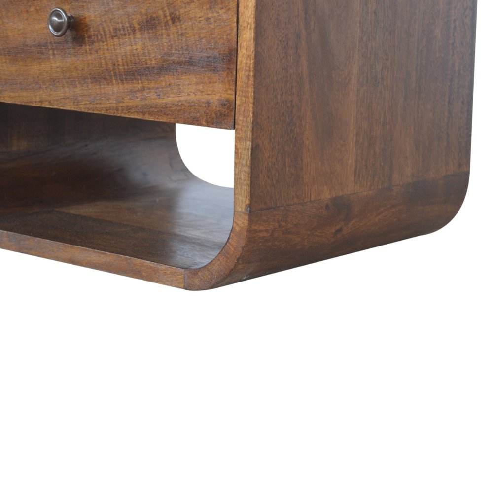 Chestnut Solid Wood Two Drawer Nightstand - 22-inch