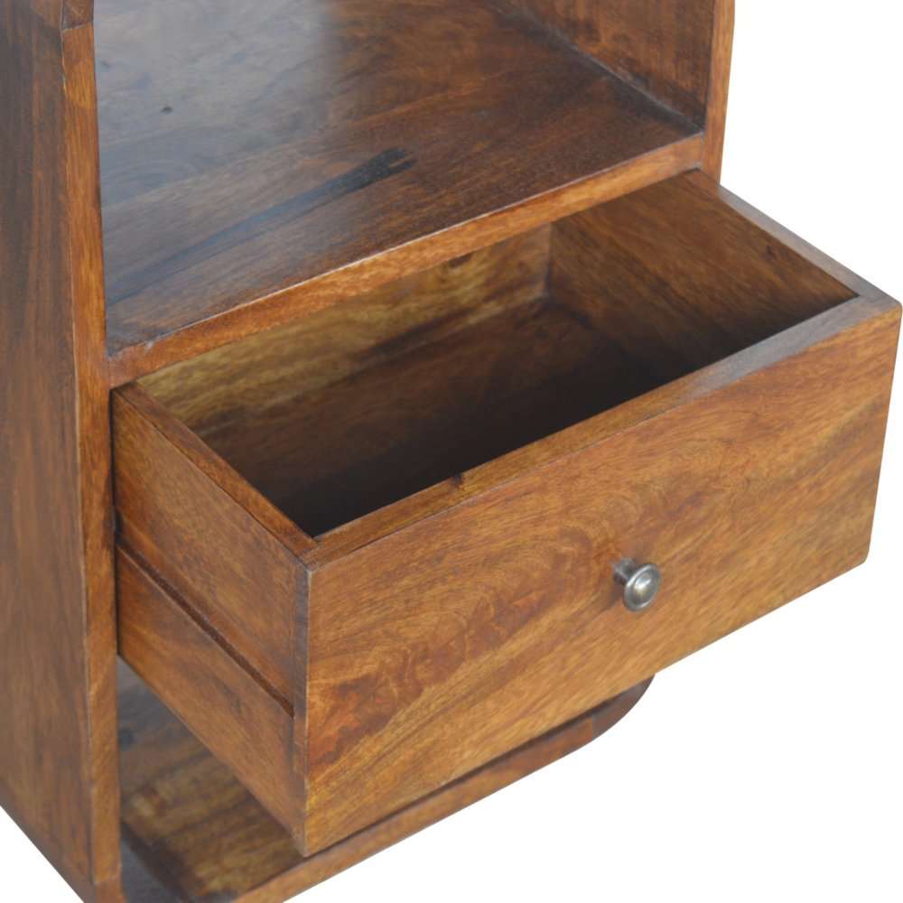 Chestnut Solid Wood Two Drawer Nightstand - 22-inch