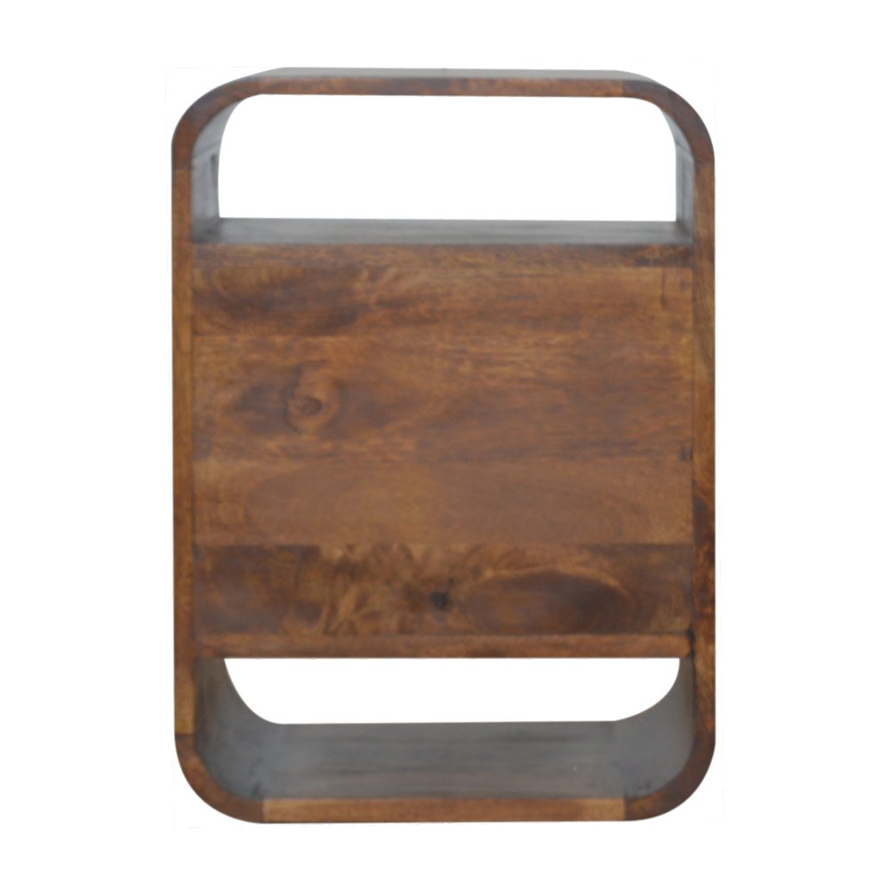 Chestnut Solid Wood Two Drawer Nightstand - 22-inch