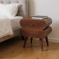 Chestnut Solid Wood Two Drawer Nightstand - 20-inch