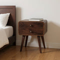 Chestnut Solid Wood Two Drawer Nightstand - 22-inch