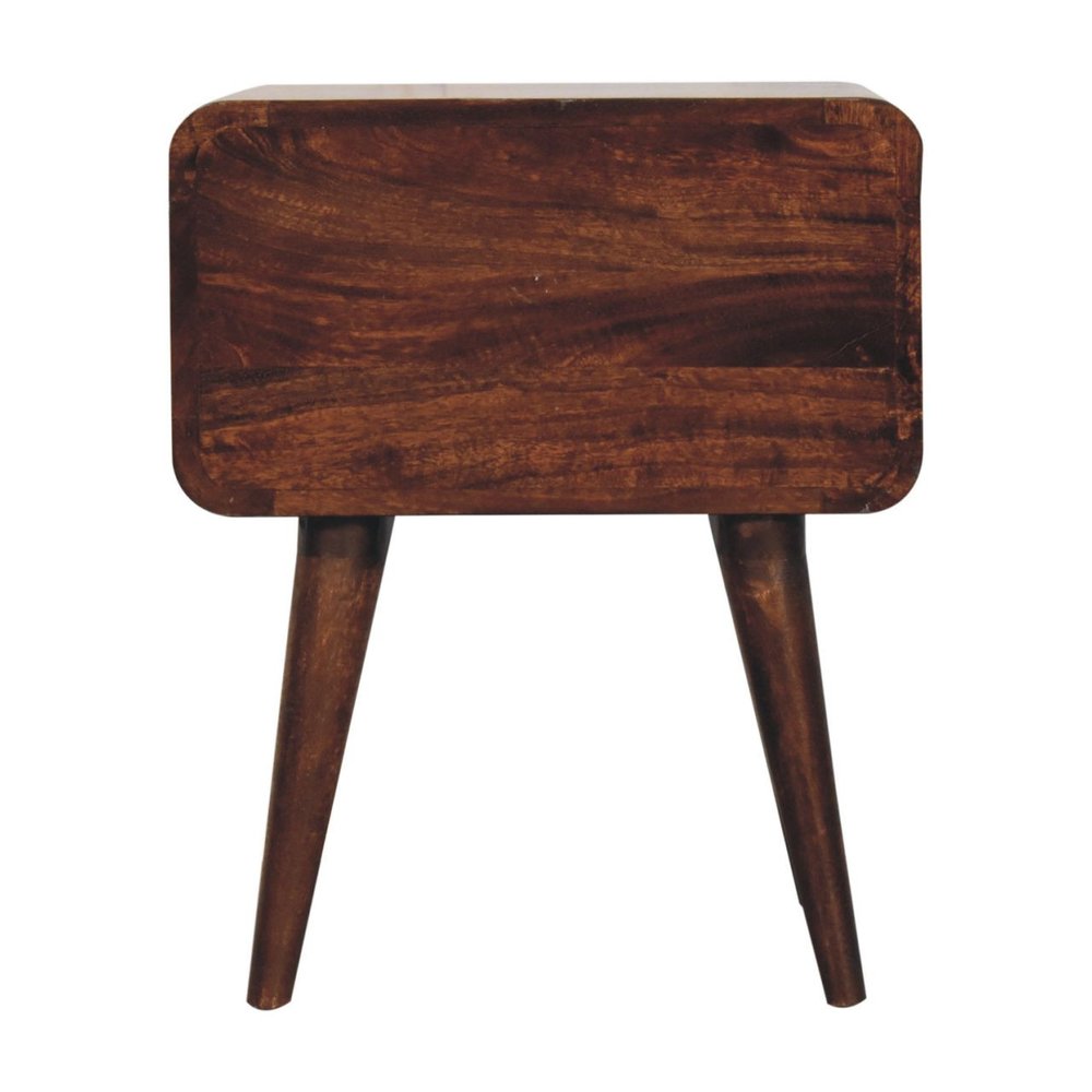 Chestnut Solid Wood Two Drawer Nightstand - 22-inch