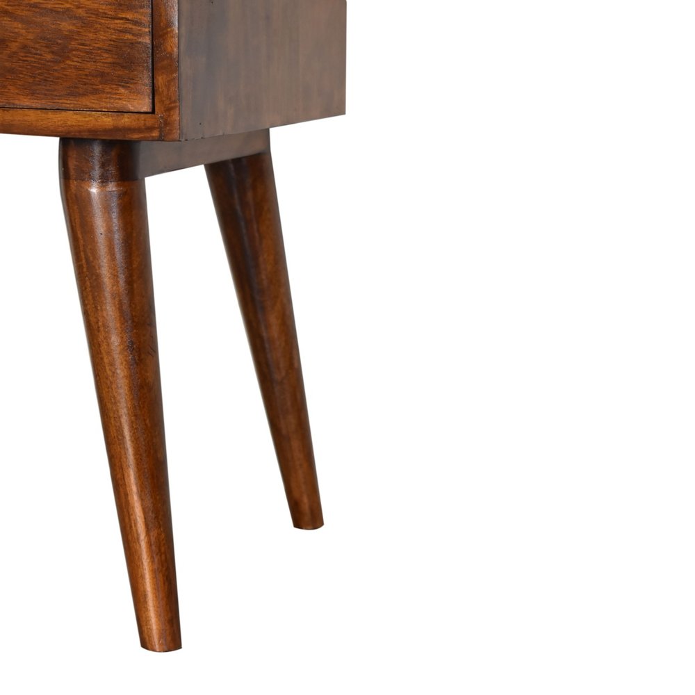 Chestnut Solid Wood One Drawer Nightstand - 22-inch