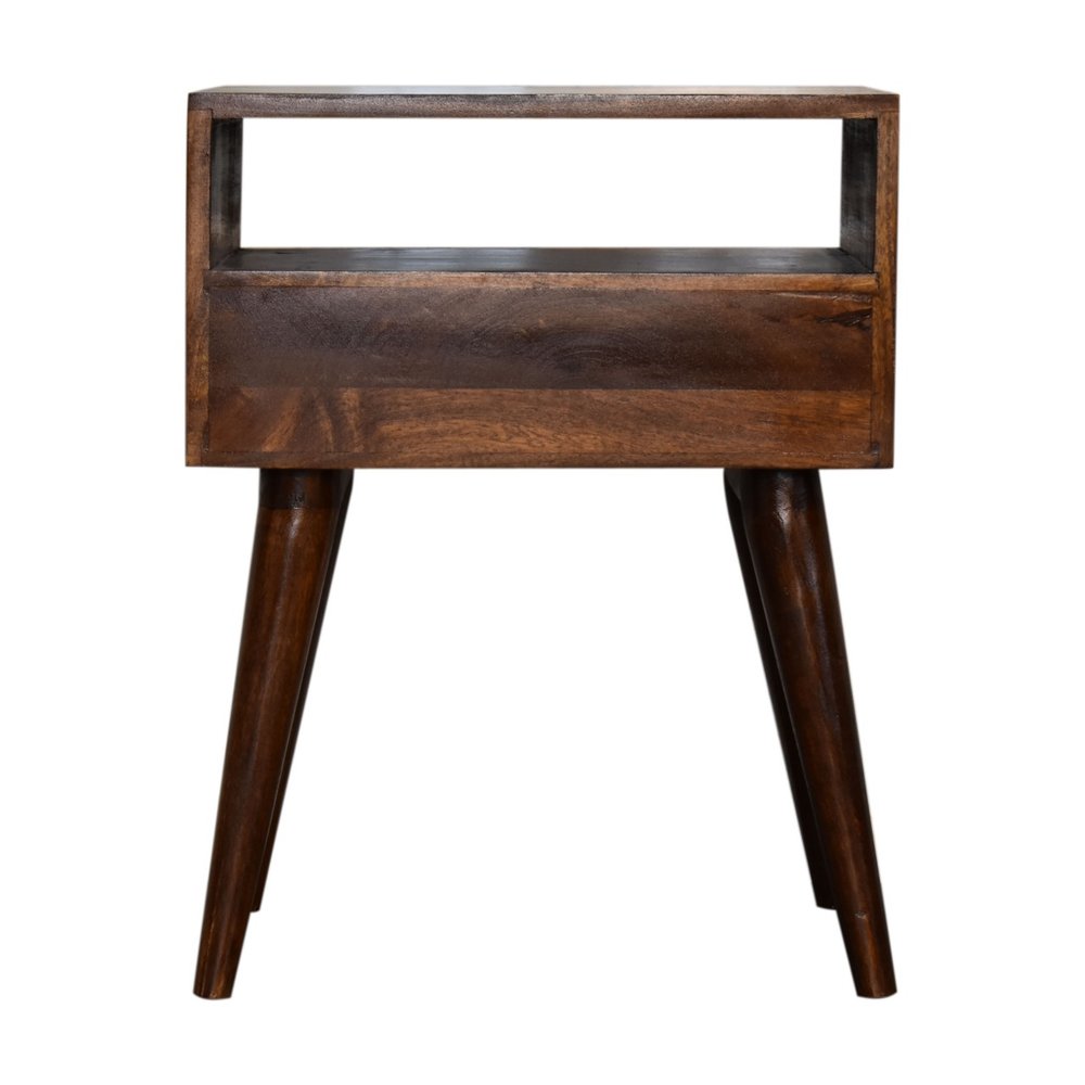 Chestnut Solid Wood One Drawer Nightstand - 22-inch